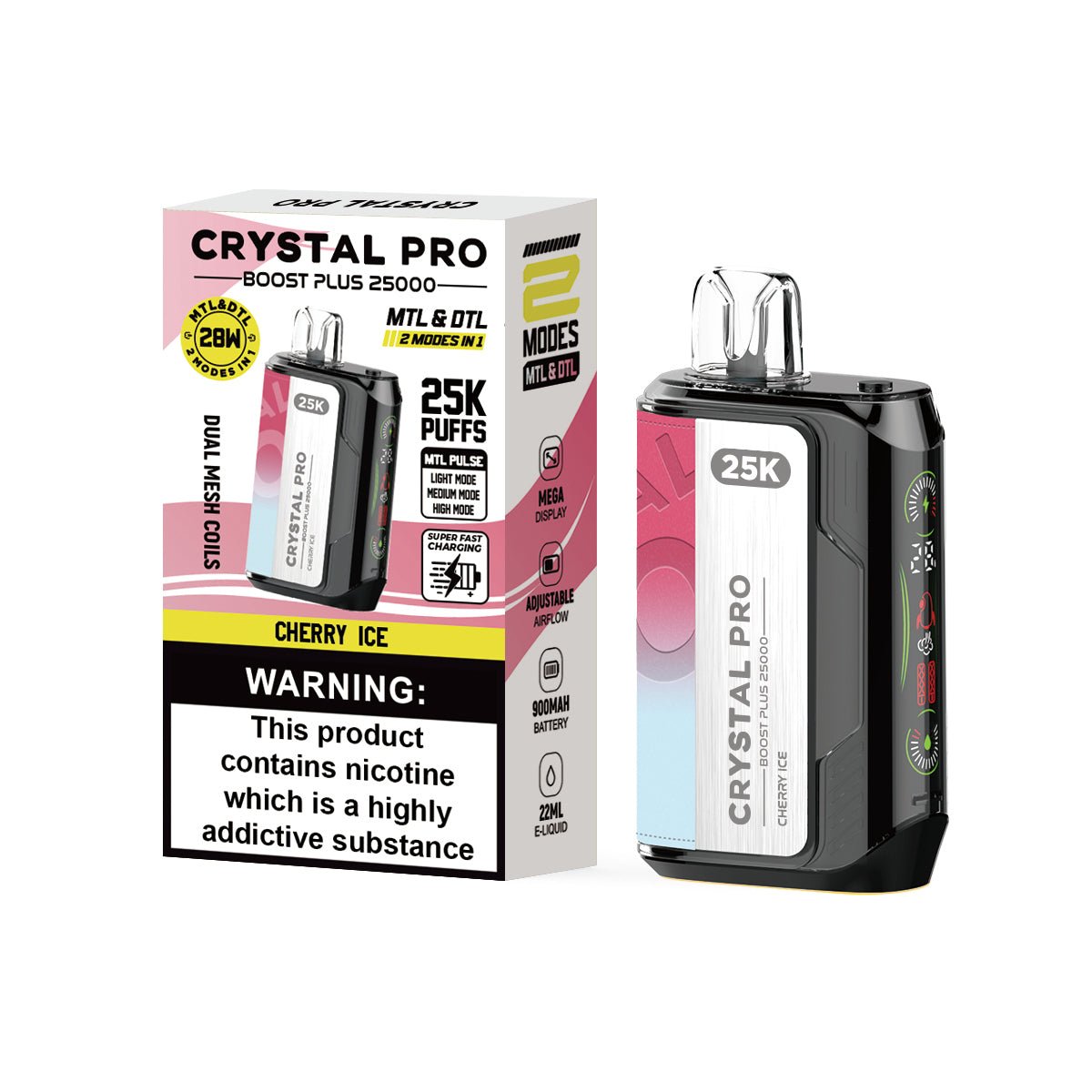 Crystal Pro Boost Plus 25k Disposable Vape Box of 5 - Best Vape Wholesale