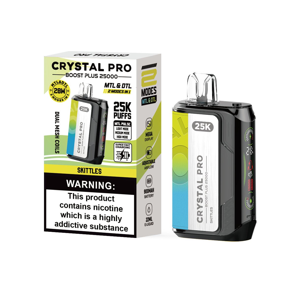 Crystal Pro Boost Plus 25k Disposable Vape Box of 5 - Best Vape Wholesale