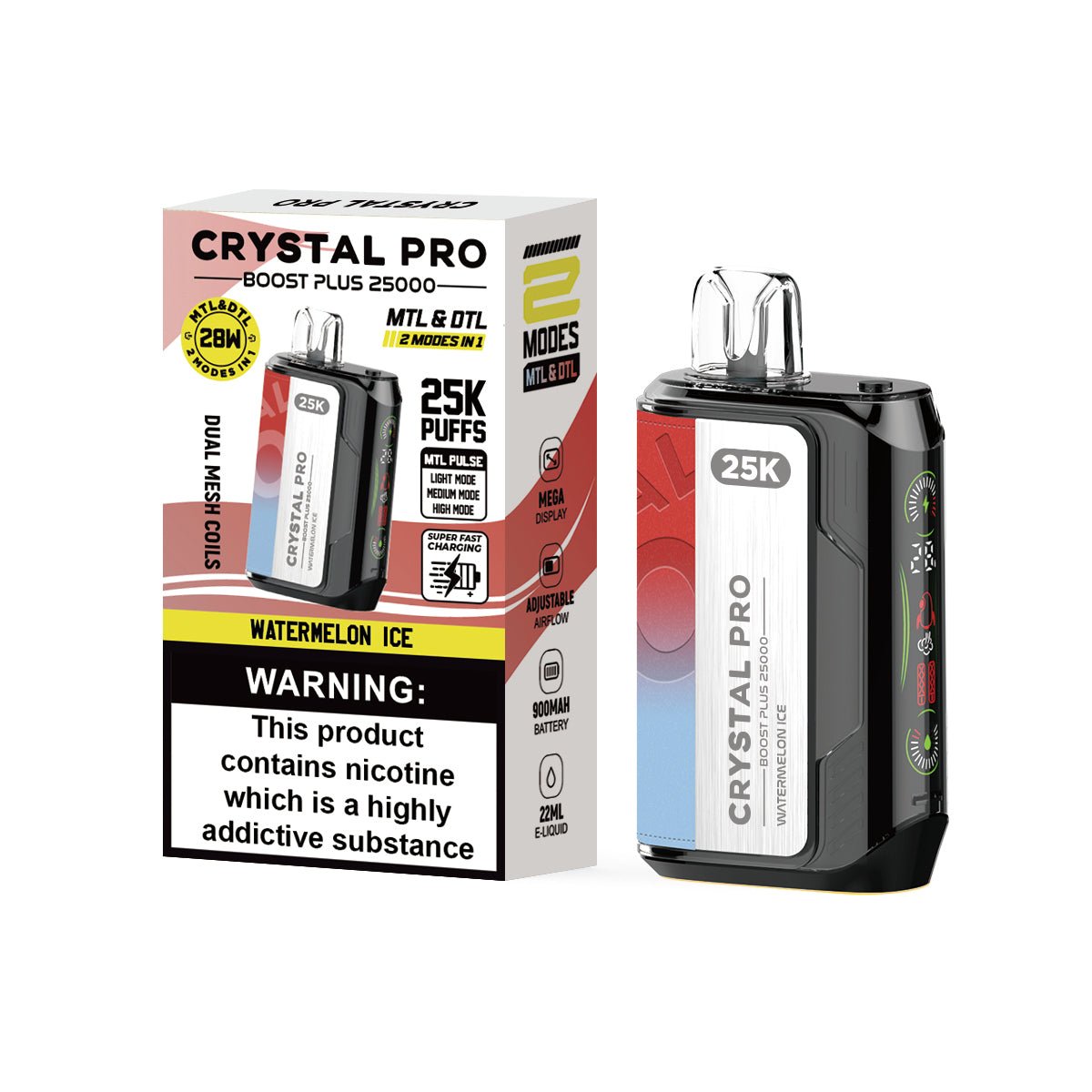 Crystal Pro Boost Plus 25k Disposable Vape Box of 5 - Best Vape Wholesale