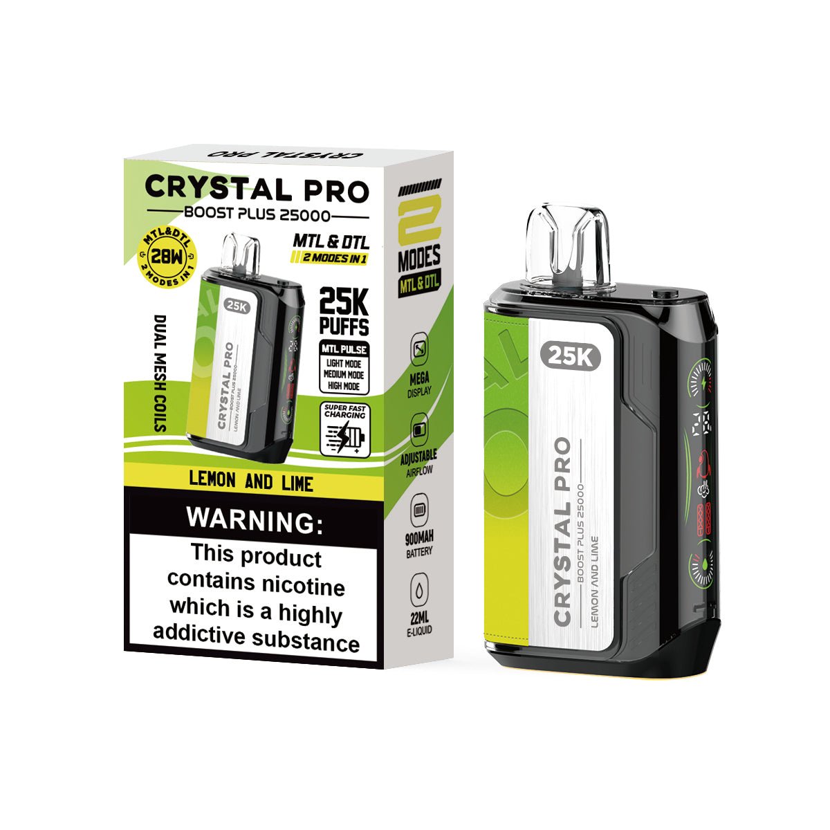 Crystal Pro Boost Plus 25k Disposable Vape Box of 5 - Best Vape Wholesale