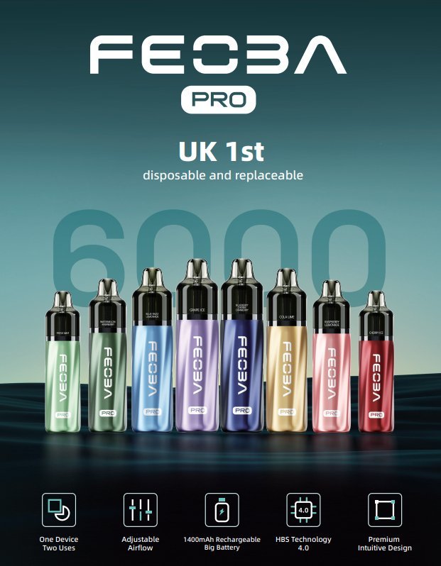 Feoba Pro 6000 Disposable Vape Box of 5 - Best Vape Wholesale