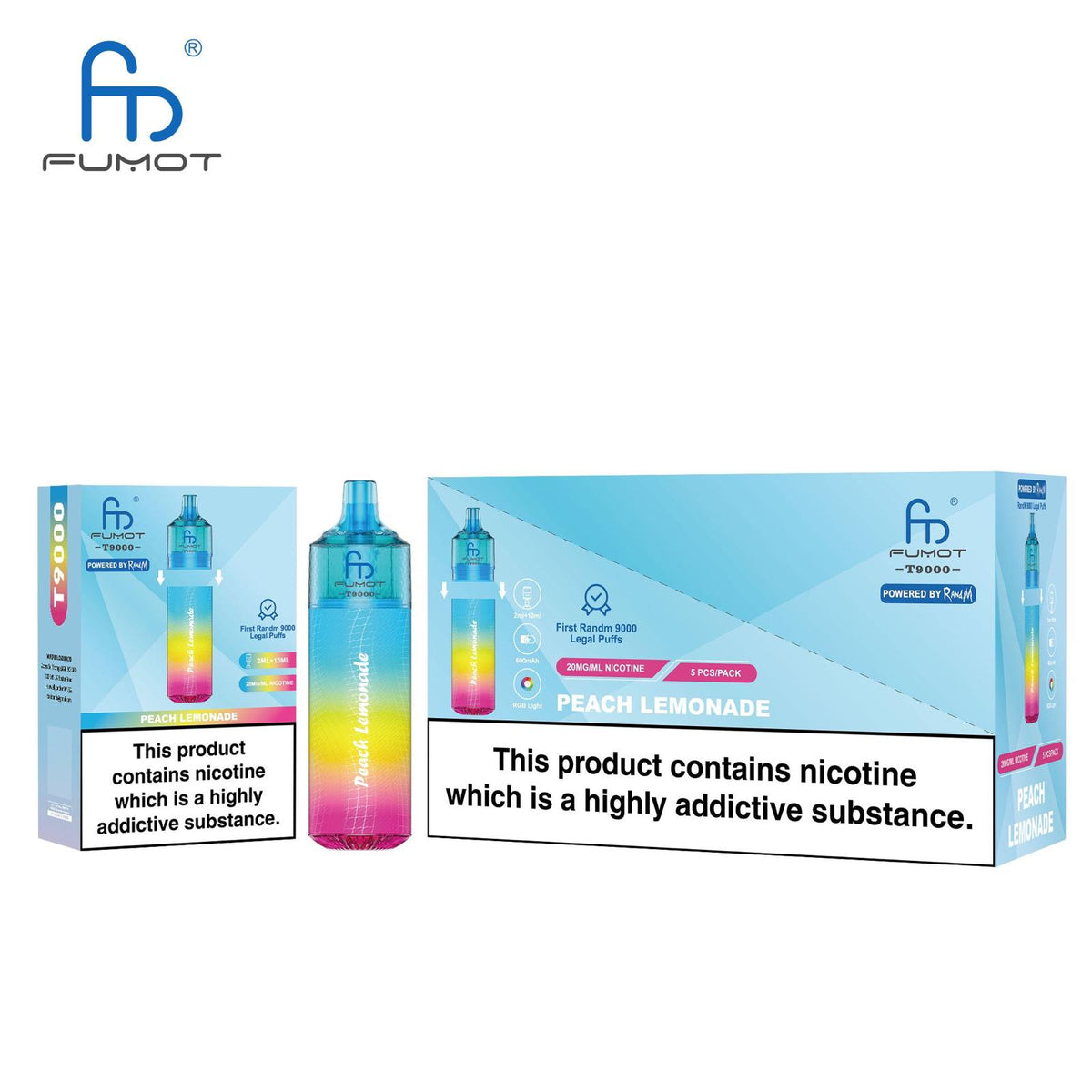 Fumot T9000 Disposable Vape Box of 5 - Best Vape Wholesale