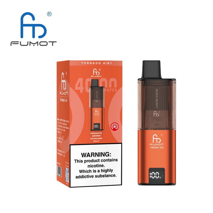 Fumot Tornado 4000 Disposable 4 in 1 Vape Box of 5 - Best Vape Wholesale