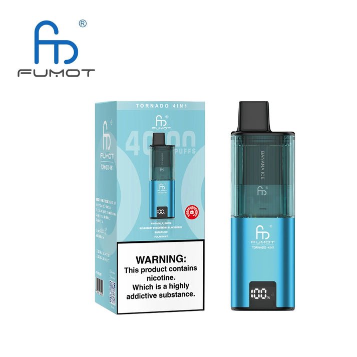 Fumot Tornado 4000 Disposable 4 in 1 Vape Box of 5 - Best Vape Wholesale