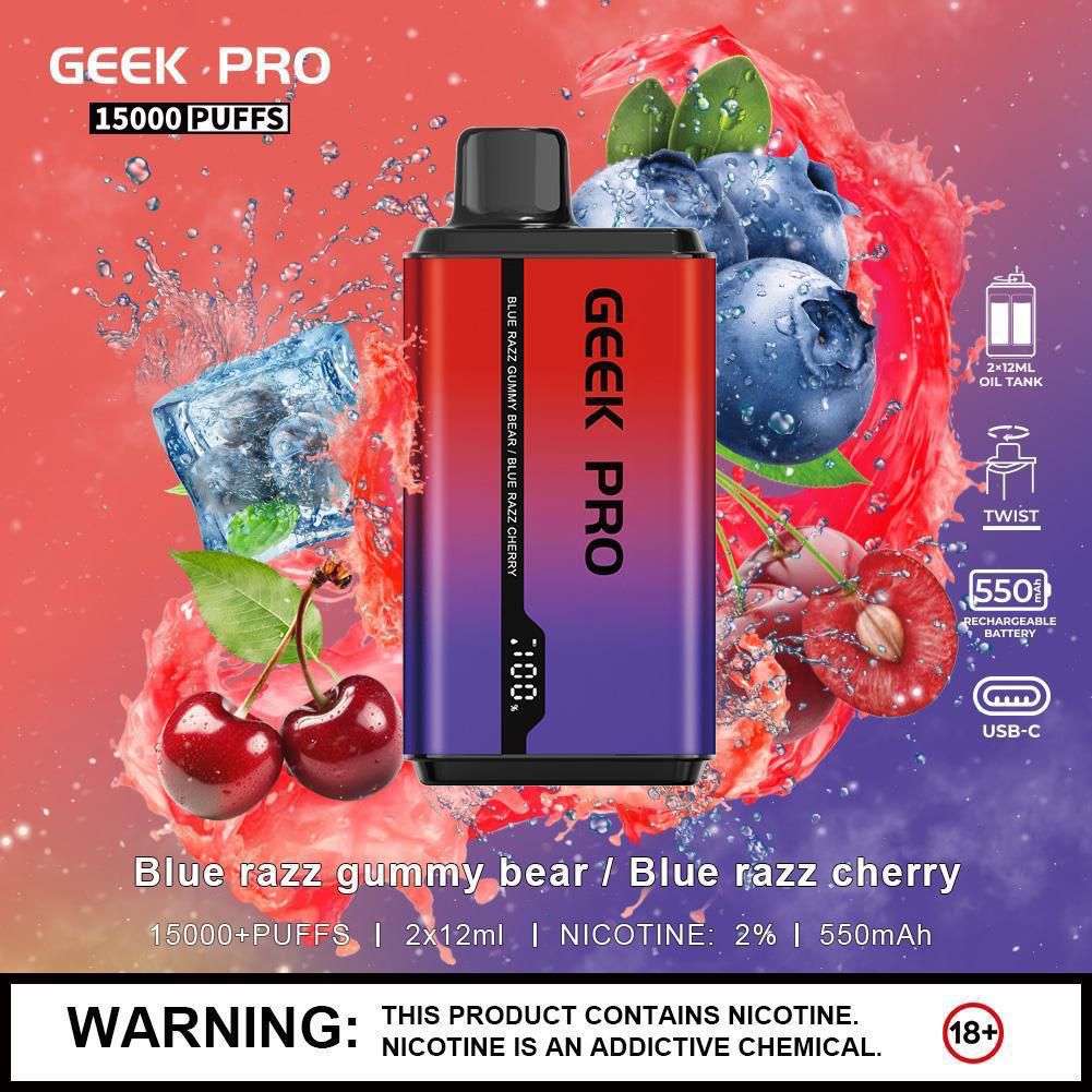 Geek Pro Ultra 15000 Puffs Disposable Vape Device - Best Vape Wholesale