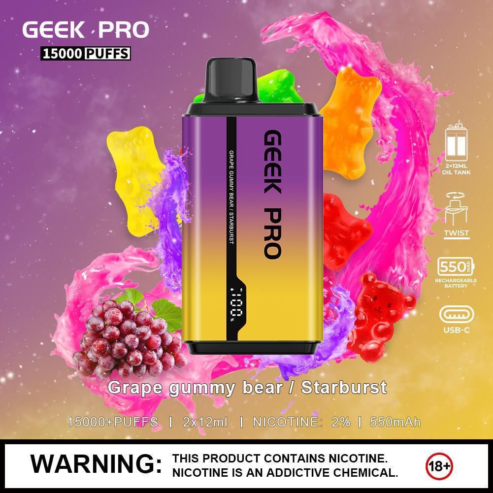 Geek Pro Ultra 15000 Puffs Disposable Vape Device - Best Vape Wholesale