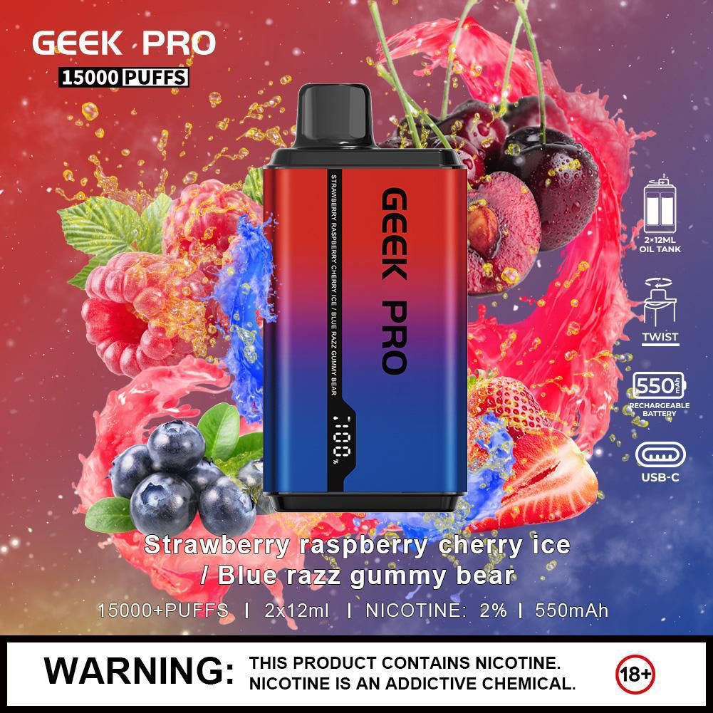 Geek Pro Ultra 15000 Puffs Disposable Vape Device - Best Vape Wholesale