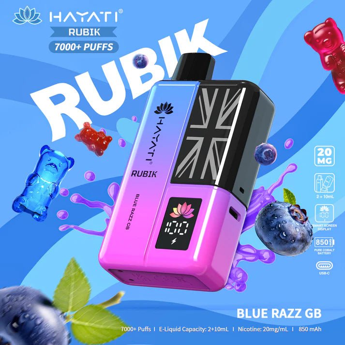 Hayati Rubik 7000 Puffs Disposable Vape Kit Pack of 5 - Best Vape Wholesale