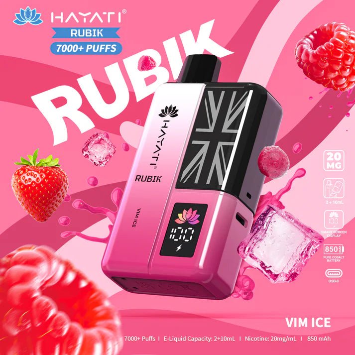 Hayati Rubik 7000 Puffs Disposable Vape Kit Pack of 5 - Best Vape Wholesale