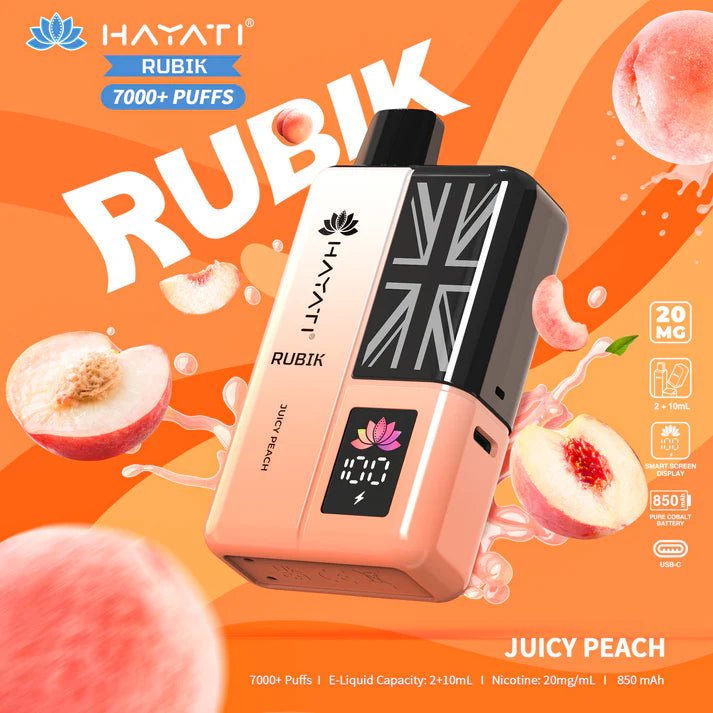 Hayati Rubik 7000 Puffs Disposable Vape Kit Pack of 5 - Best Vape Wholesale