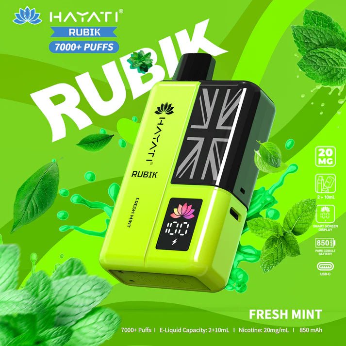 Hayati Rubik 7000 Puffs Disposable Vape Kit Pack of 5 - Best Vape Wholesale