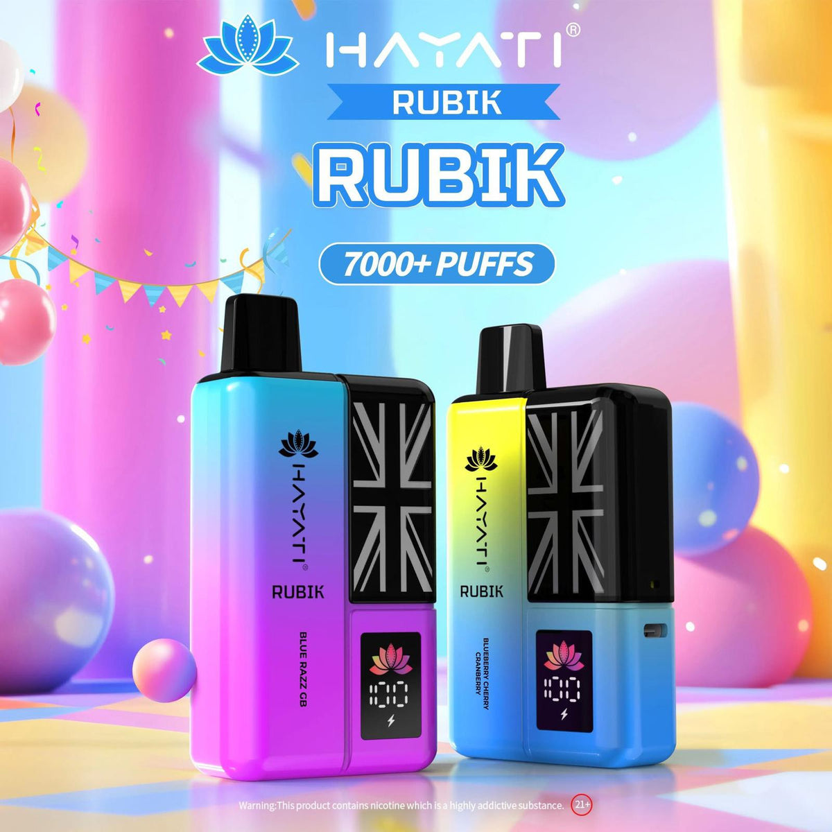 Hayati Rubik 7000 Puffs Disposable Vape Kit Pack of 5 - Best Vape Wholesale