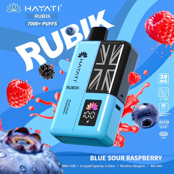 Hayati Rubik 7000 Puffs Disposable Vape Kit Pack of 5 - Best Vape Wholesale