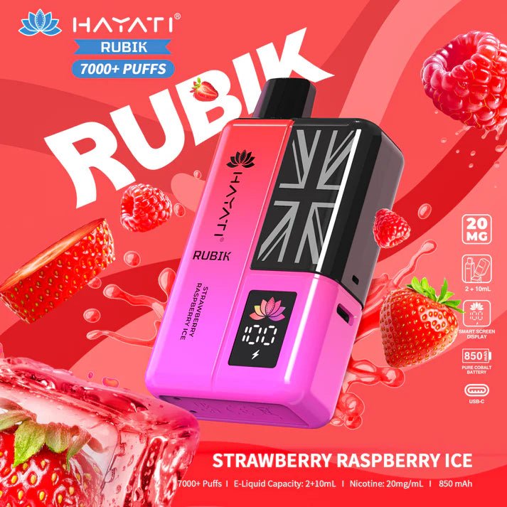 Hayati Rubik 7000 Puffs Disposable Vape Kit Pack of 5 - Best Vape Wholesale