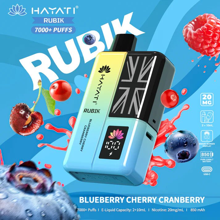 Hayati Rubik 7000 Puffs Disposable Vape Kit Pack of 5 - Best Vape Wholesale