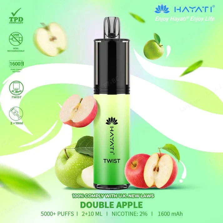 Hayati Twist 5000 Puffs Disposable Vape Pod Kit Box of 5 - Best Vape Wholesale