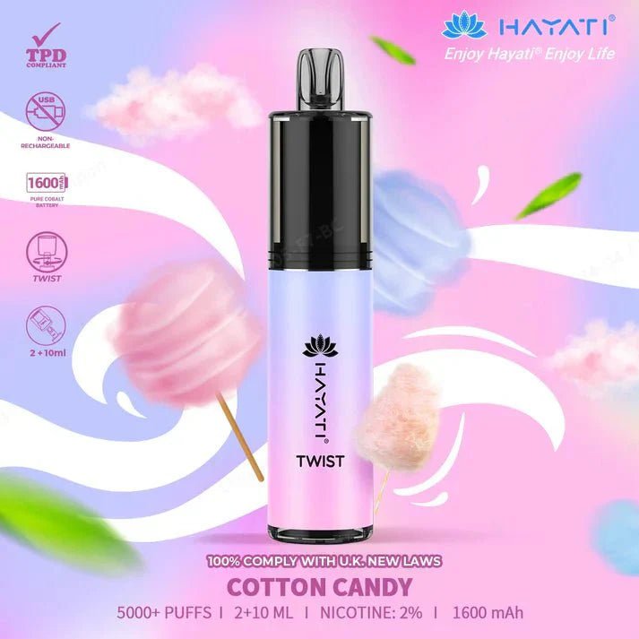 Hayati Twist 5000 Puffs Disposable Vape Pod Kit Box of 5 - Best Vape Wholesale