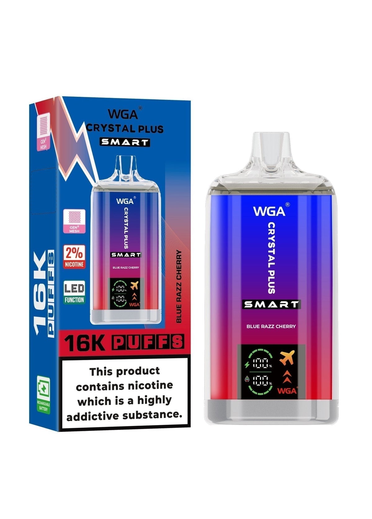 WGA Crystal Plus Smart 16000 Puffs Disposable Vape Box of 10 - Best Vape Wholesale