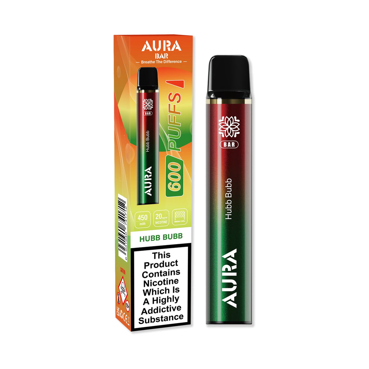 Aura Bar 600 Puffs Disposbale Vape Pod Box of 10 - Best Vape Wholesale