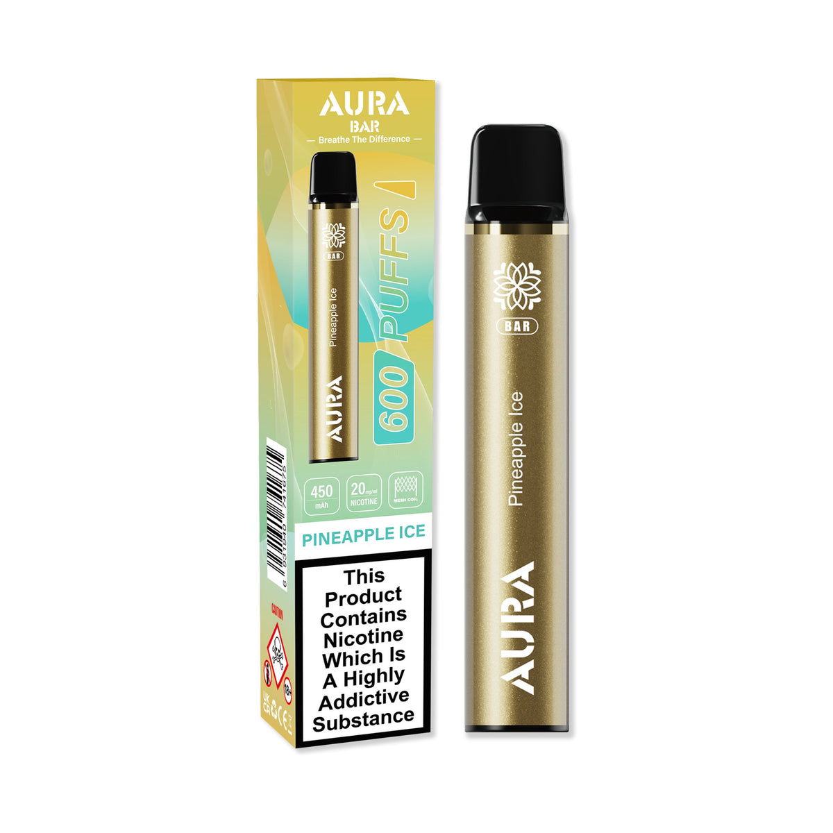 Aura Bar 600 Puffs Disposbale Vape Pod Box of 10 - Best Vape Wholesale