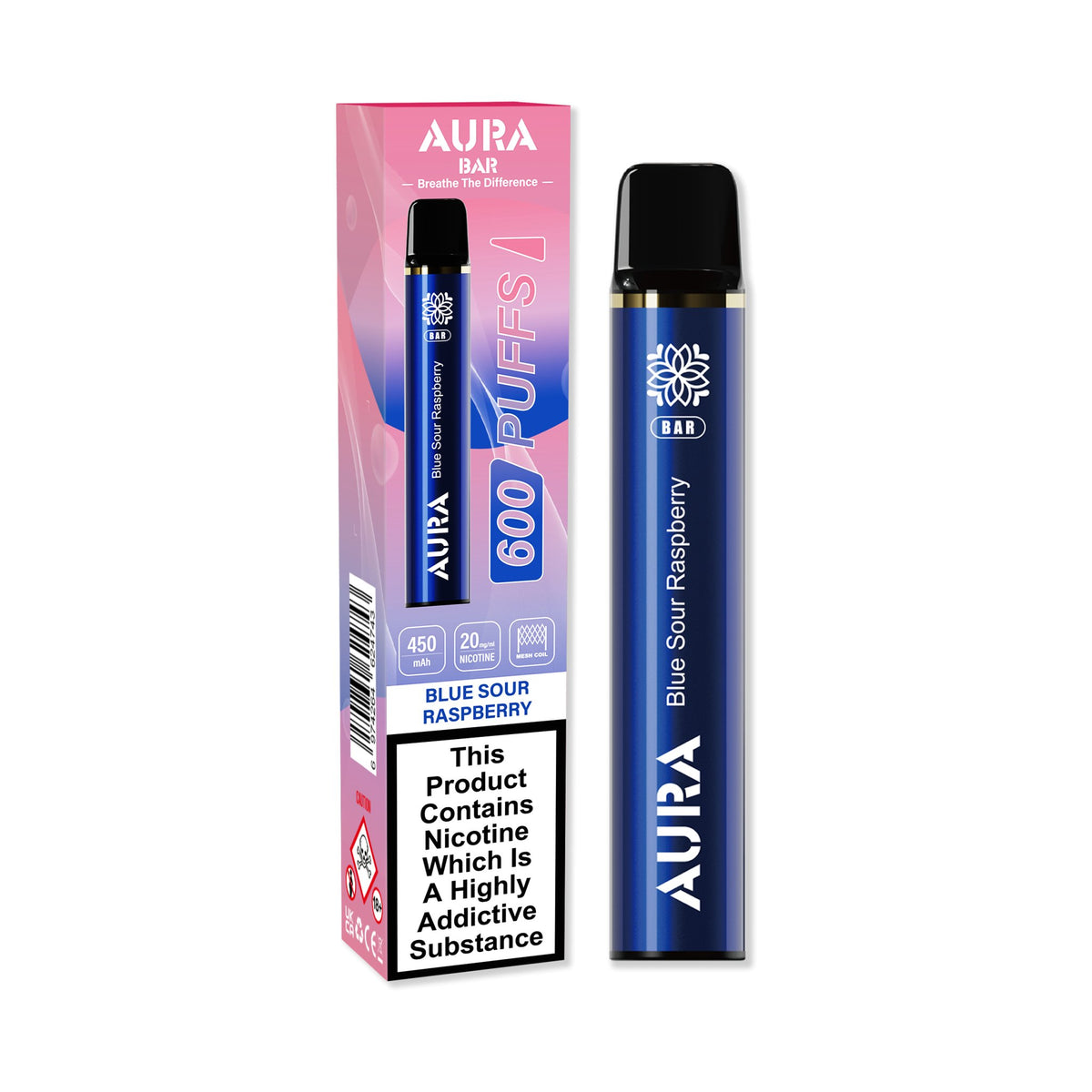 Aura Bar 600 Puffs Disposbale Vape Pod Box of 10 - Best Vape Wholesale