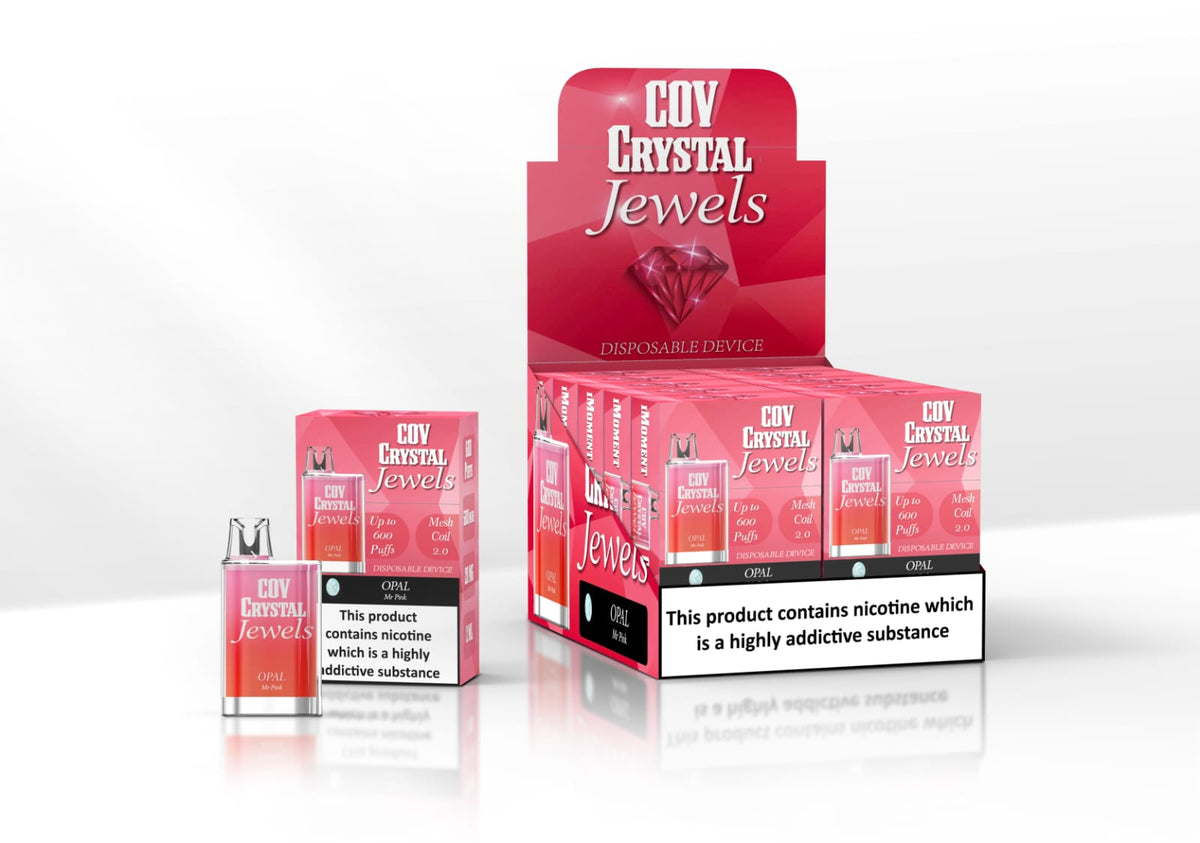 COV Crystal Jewels 600 Puff Disposable Vape Pod-Pack of 10-Mr Pink-vapeukwholesale