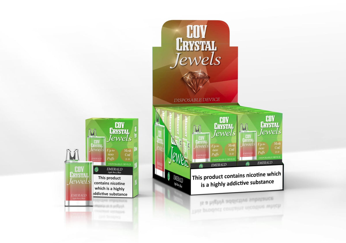 COV Crystal Jewels 600 Puff Disposable Vape Pod-Pack of 10-Apple Berry Blast-vapeukwholesale
