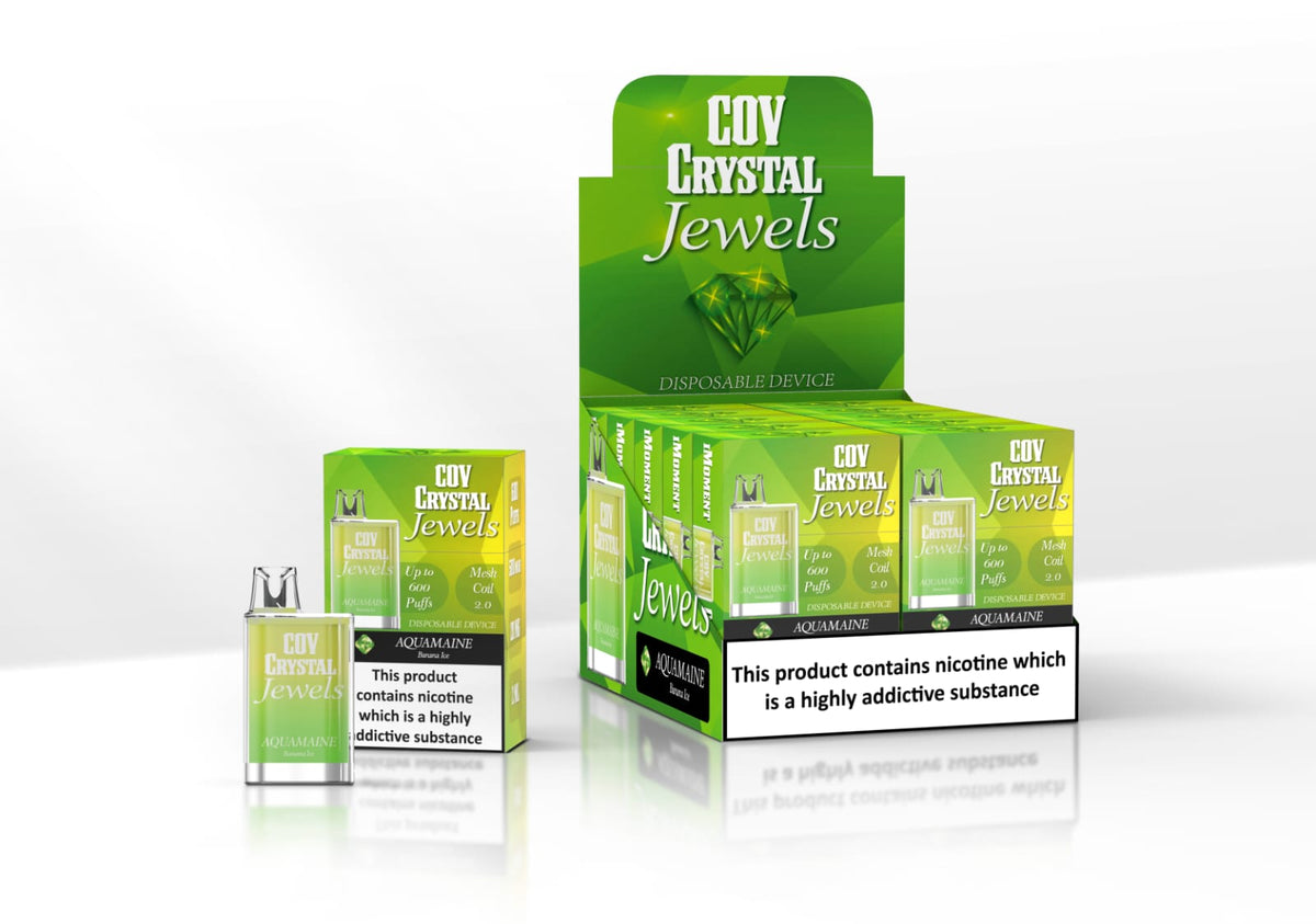 COV Crystal Jewels 600 Puff Disposable Vape Pod-Pack of 10-Banana Ice-vapeukwholesale