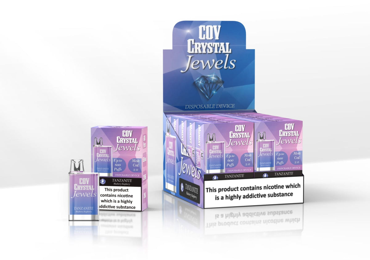 COV Crystal Jewels 600 Puff Disposable Vape Pod-Pack of 10-Blueberry Raspberry-vapeukwholesale