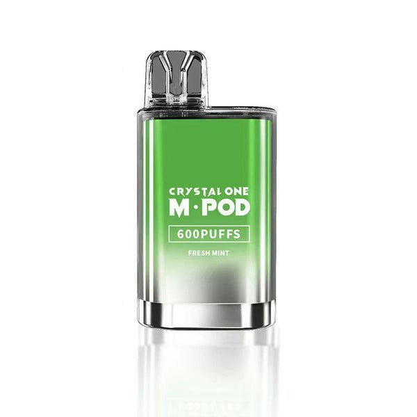 Crystal M Pod 600 Disposable Vape Pod-Box of 10-Fresh Mint-vapeukwholesale