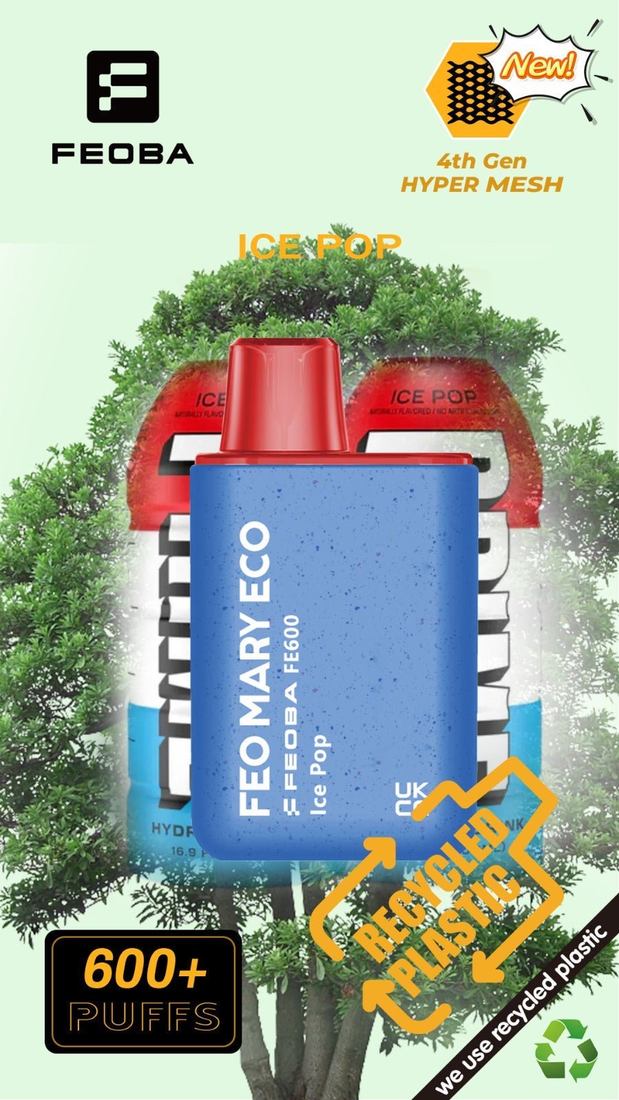 Feo Mary Eco 600 Disposable Vape Puff Bar - Box of 10 - Best Vape Wholesale