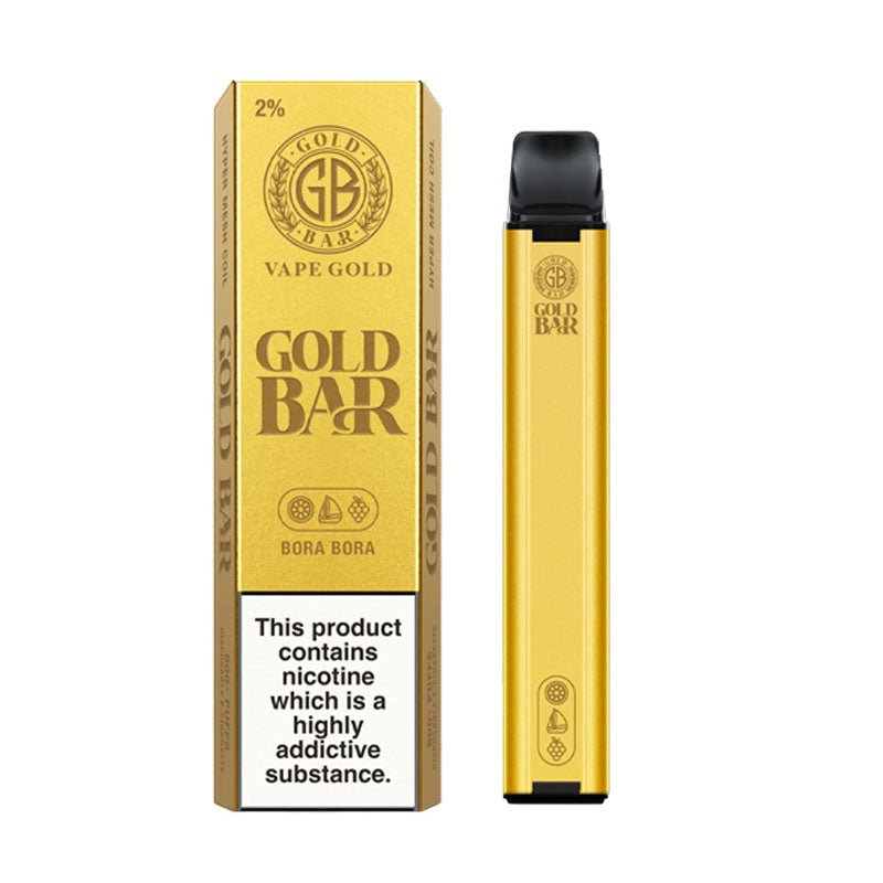 Gold Bar 600 Puffs Disposable Vape Box of 10 - Best Vape Wholesale