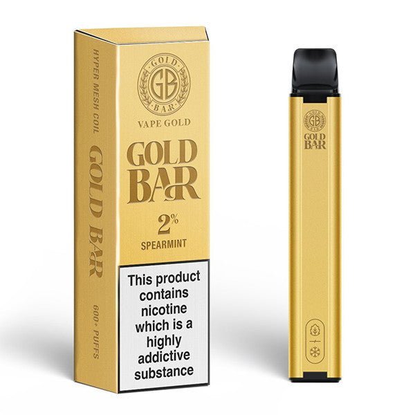 Gold Bar 600 Puffs Disposable Vape Box of 10 - Best Vape Wholesale