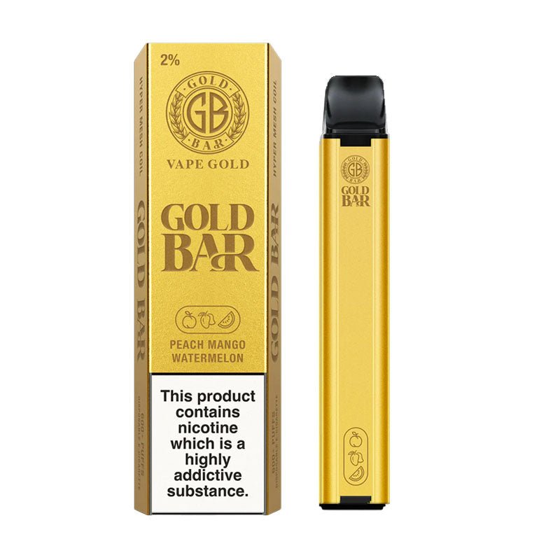 Gold Bar 600 Puffs Disposable Vape Box of 10 - Best Vape Wholesale