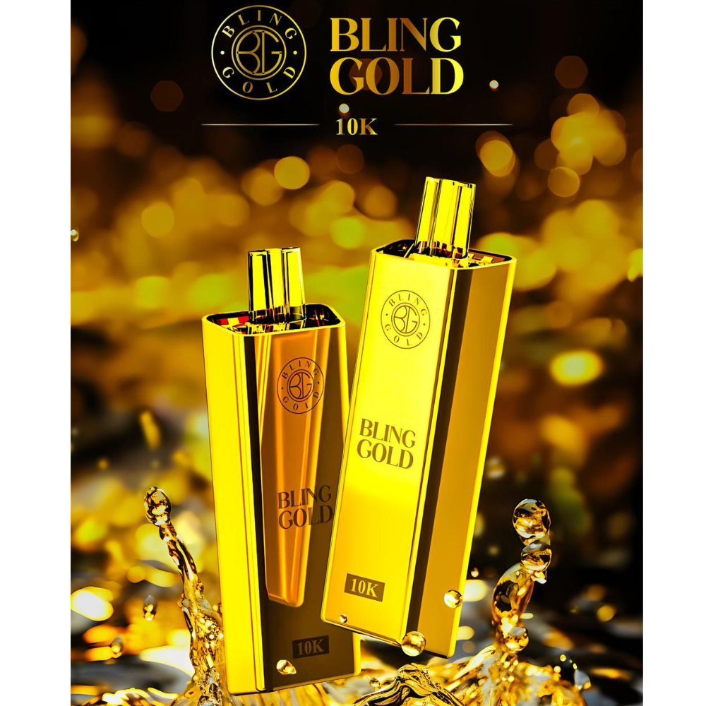 Gold Bling 10000 Disposable Vape Puff Pod Bar - Box of 10 - Best Vape Wholesale