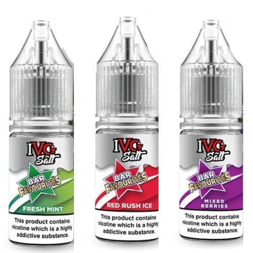 IVG Nic Salt Bar Favourite 10ml E Liquid- Pack Of 10 - Best Vape Wholesale