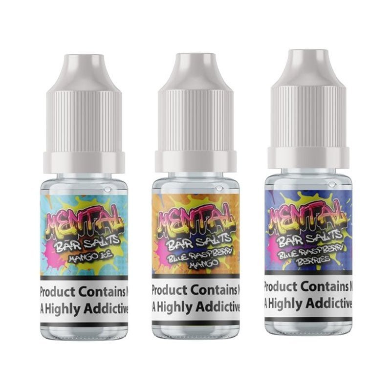 Mental Bar Salts 10ml E-liquids- Pack of 12 - Best Vape Wholesale