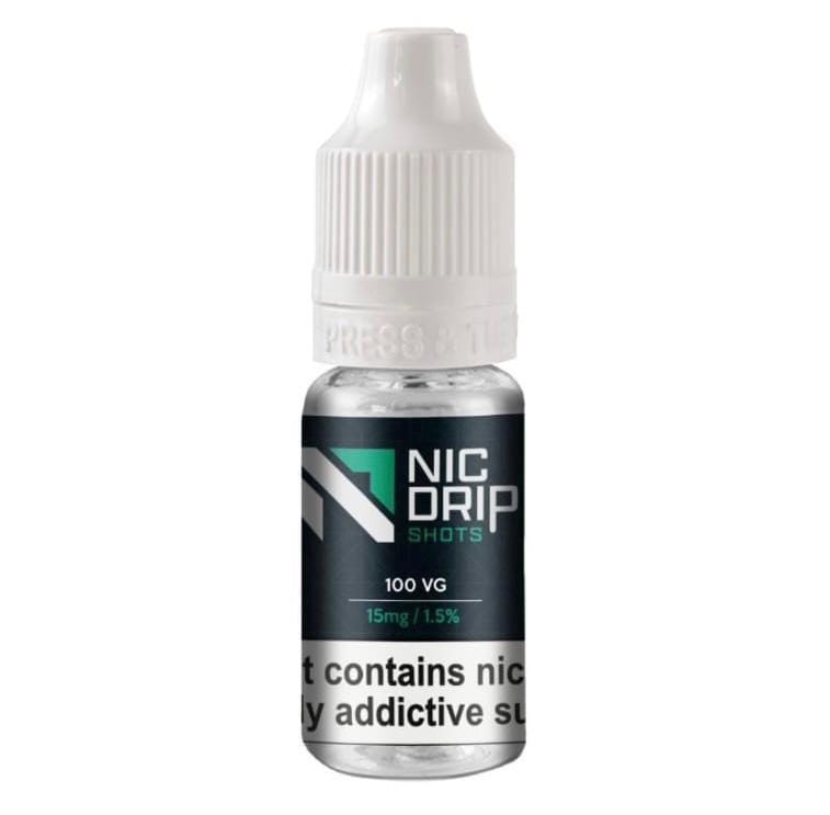 NIC DRIP - 100VG - 15MG - NICOTINE SHOT - Best Vape Wholesale