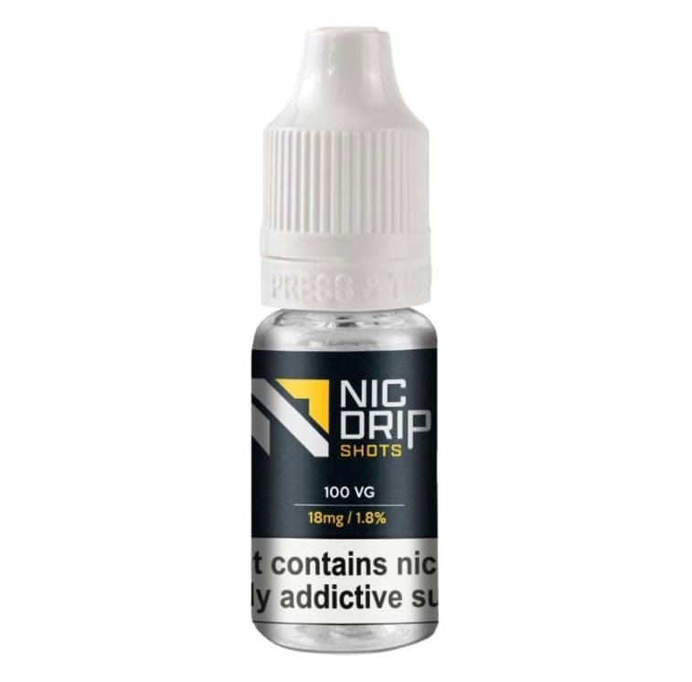 NIC DRIP - 100VG - 18MG - NICOTINE SHOT - Best Vape Wholesale