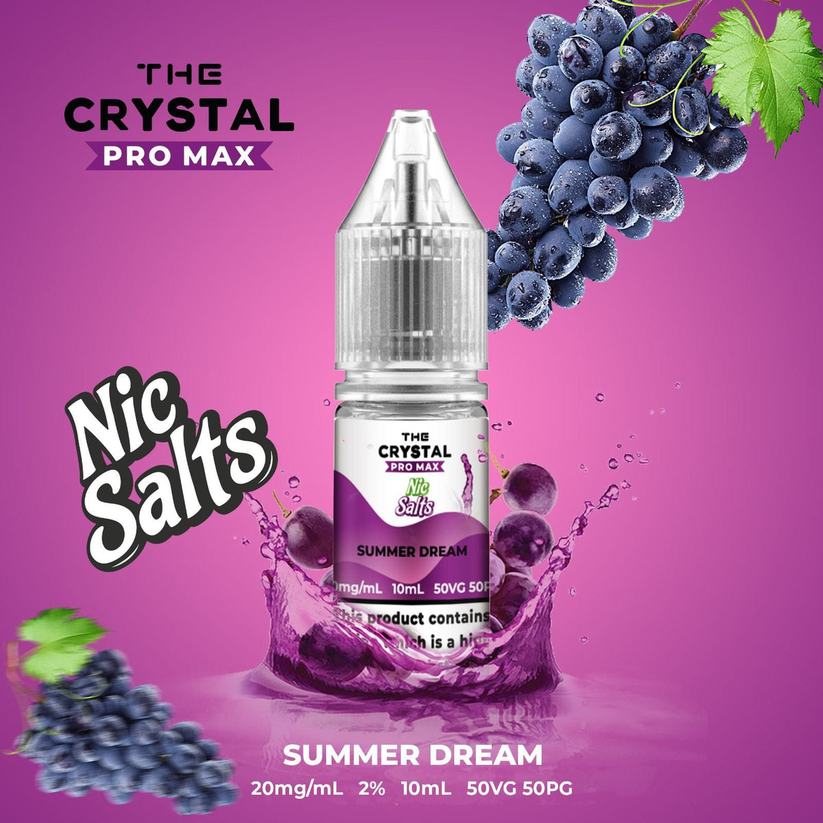 The Crystal Pro Max Hayati Nic Salts 10ml - Box of 10 - Best Vape Wholesale