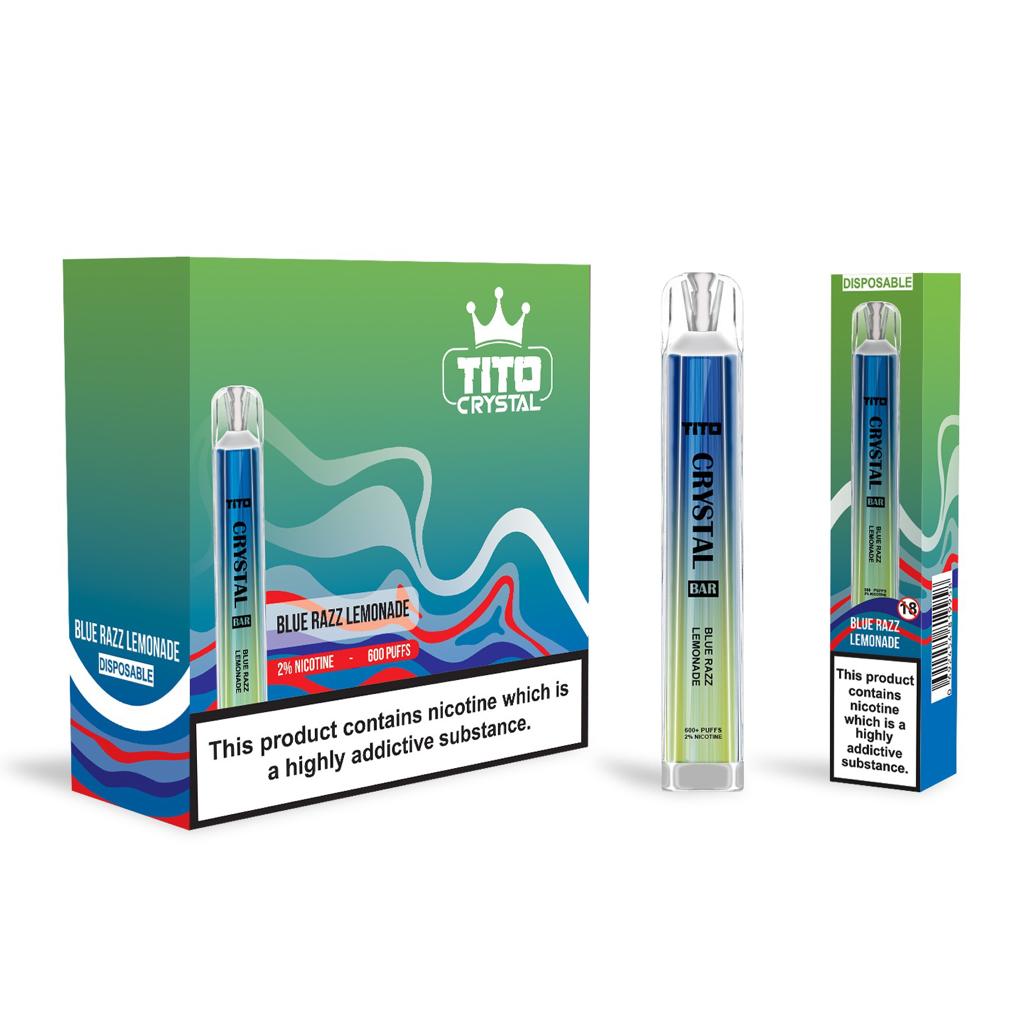 Tito Crystal 600 Disposable Vape Pod Box of 10 - Best Vape Wholesale