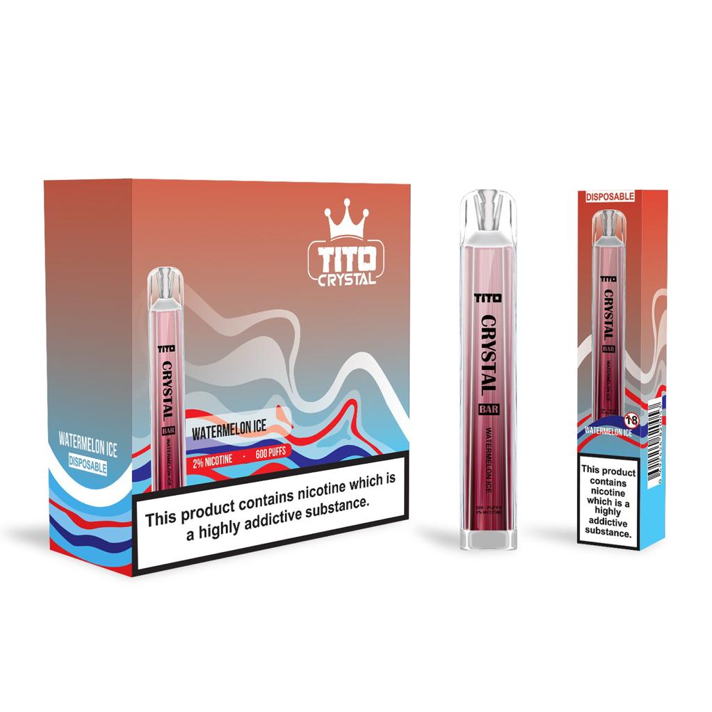 Tito Crystal 600 Disposable Vape Pod Box of 10 - Best Vape Wholesale