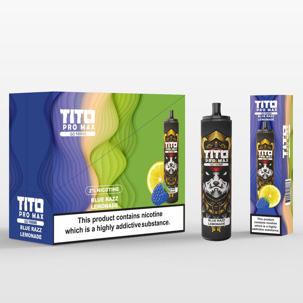 Tito Pro Max GD 10000 Disposable Vape Pod Box of 10 - Best Vape Wholesale