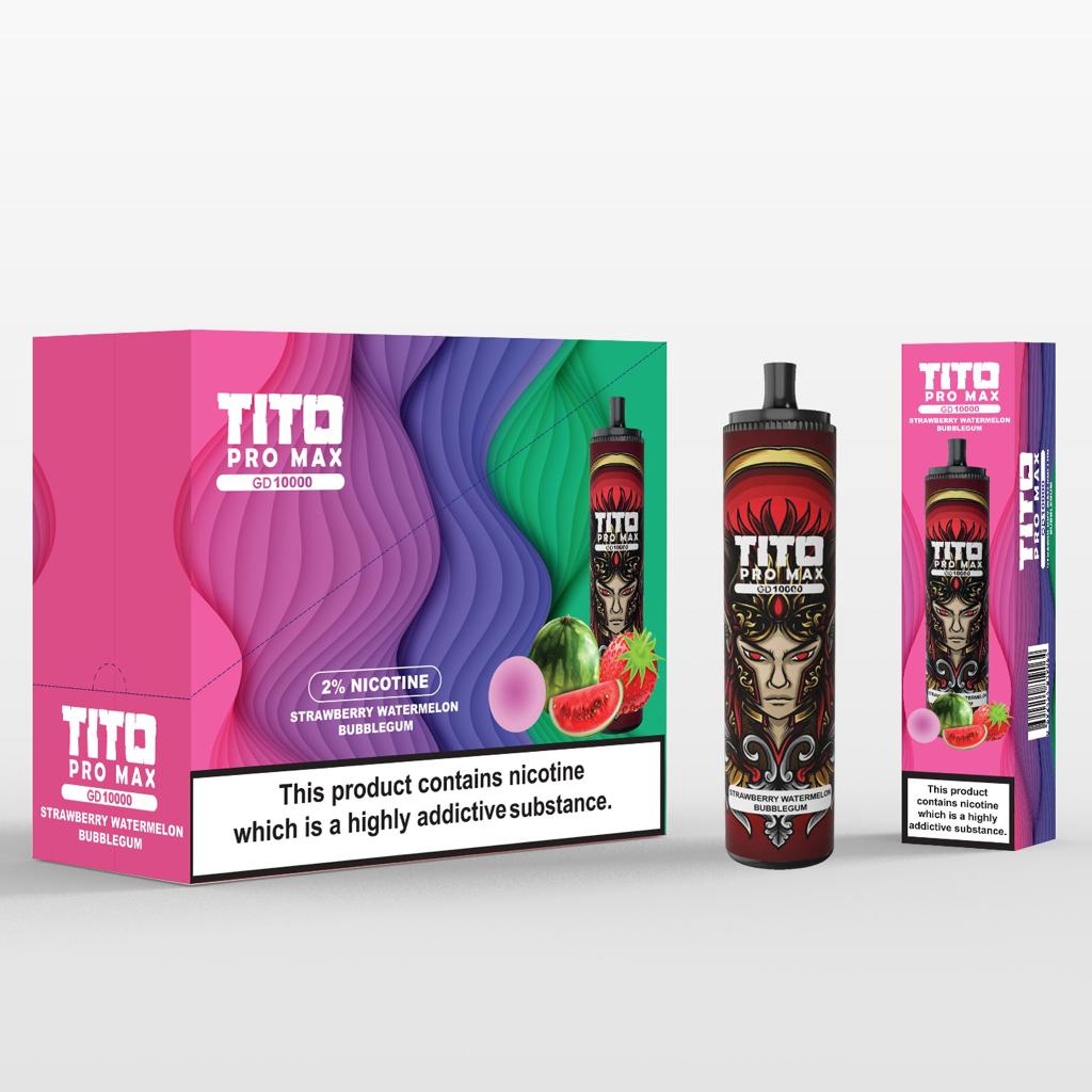 Tito Pro Max GD 10000 Disposable Vape Pod Box of 10 - Best Vape Wholesale