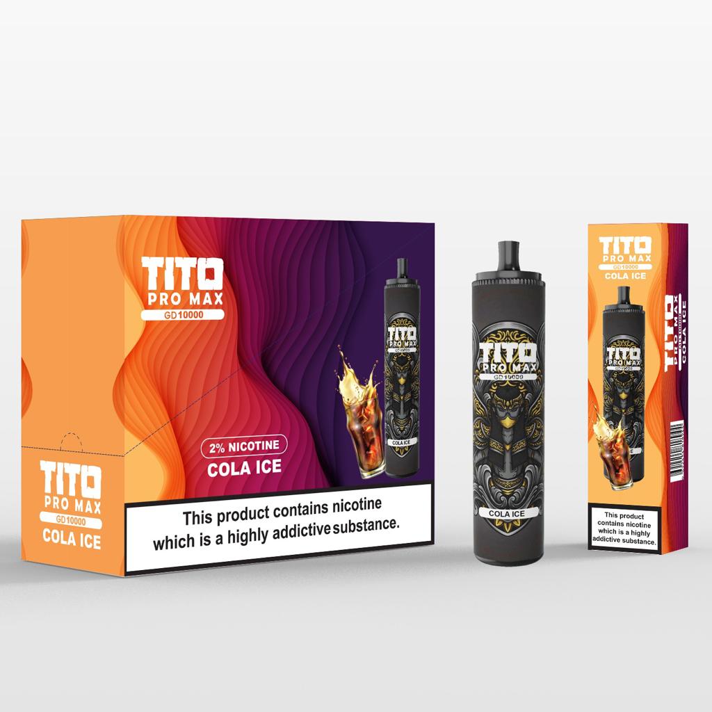 Tito Pro Max GD 10000 Disposable Vape Pod Box of 10 - Best Vape Wholesale