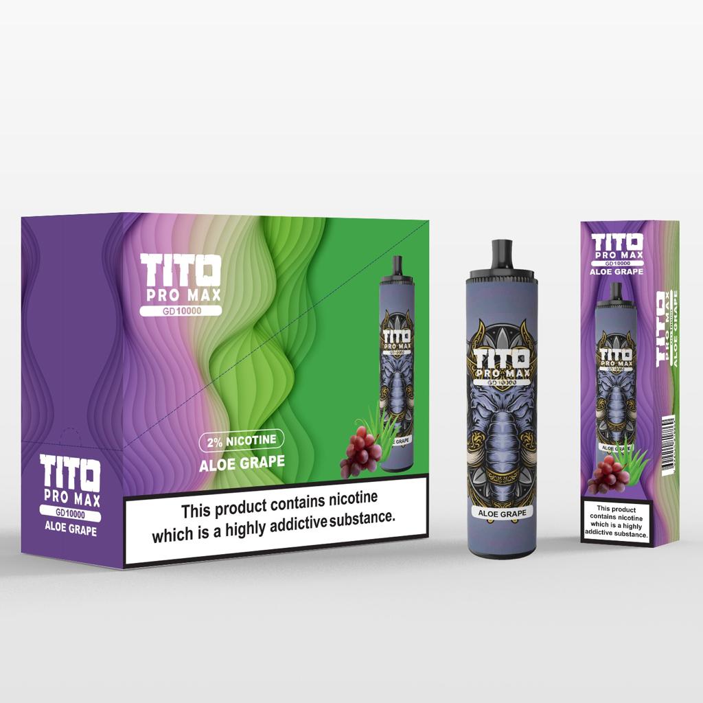 Tito Pro Max GD 10000 Disposable Vape Pod Box of 10 - Best Vape Wholesale