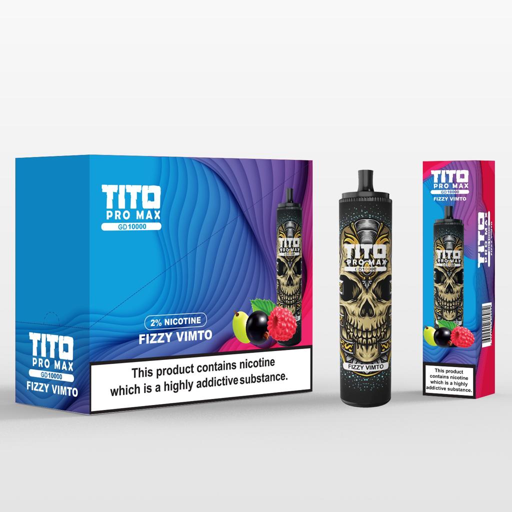 Tito Pro Max GD 10000 Disposable Vape Pod Box of 10 - Best Vape Wholesale