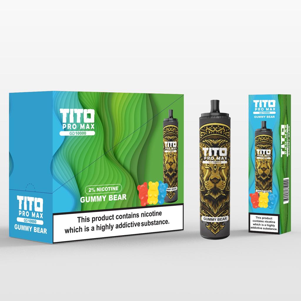 Tito Pro Max GD 10000 Disposable Vape Pod Box of 10 - Best Vape Wholesale