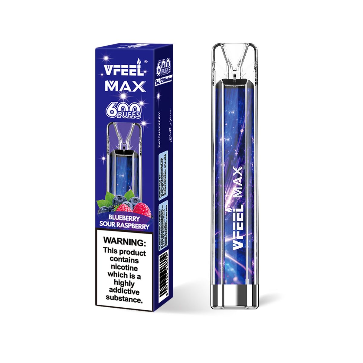 Vfeel Max 600 Puffs Disposable Vape Puff Bar Box of 10 - Best Vape Wholesale